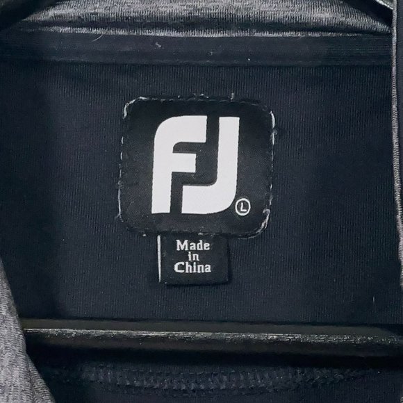 Footjoy Performance 1/2 Zip Pullover in Black Cobranded Men's Large Santa Ana GC - Picture 4 of 9